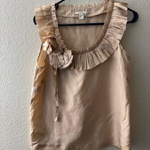 Elegant Cream Sleeveless Top